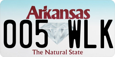 AR license plate 005WLK
