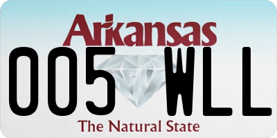 AR license plate 005WLL