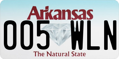 AR license plate 005WLN