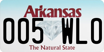 AR license plate 005WLO