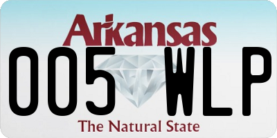 AR license plate 005WLP