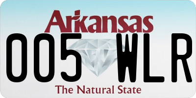 AR license plate 005WLR