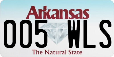 AR license plate 005WLS