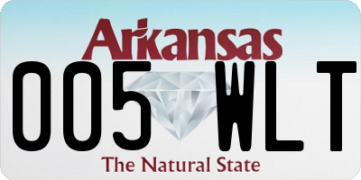 AR license plate 005WLT