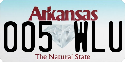AR license plate 005WLU