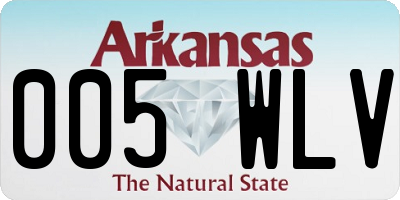 AR license plate 005WLV