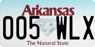 AR license plate 005WLX