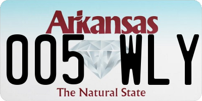 AR license plate 005WLY