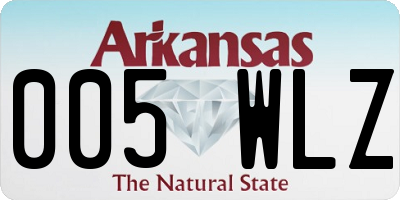AR license plate 005WLZ