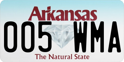 AR license plate 005WMA