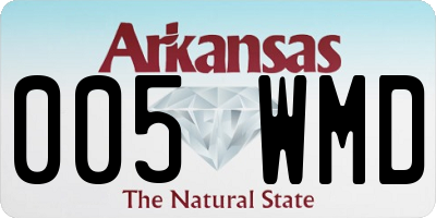 AR license plate 005WMD