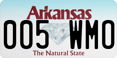 AR license plate 005WMO