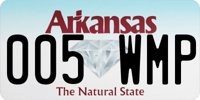 AR license plate 005WMP