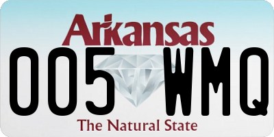 AR license plate 005WMQ