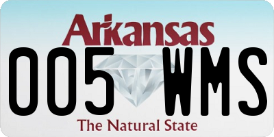 AR license plate 005WMS