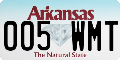 AR license plate 005WMT