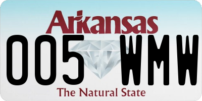 AR license plate 005WMW