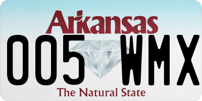 AR license plate 005WMX