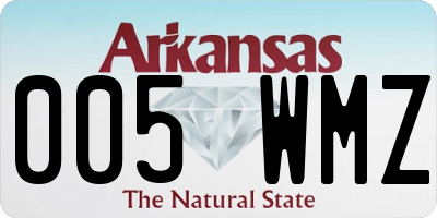 AR license plate 005WMZ