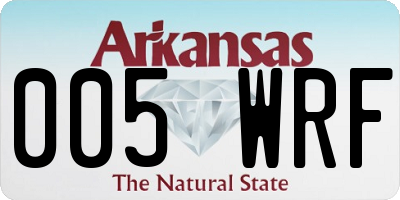 AR license plate 005WRF