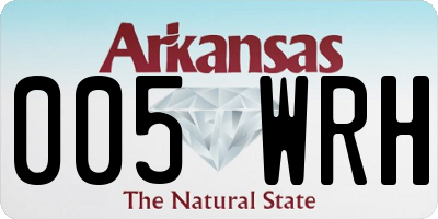 AR license plate 005WRH