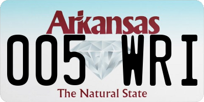AR license plate 005WRI