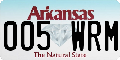 AR license plate 005WRM