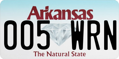AR license plate 005WRN