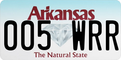 AR license plate 005WRR