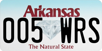 AR license plate 005WRS
