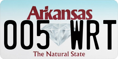 AR license plate 005WRT