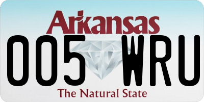 AR license plate 005WRU