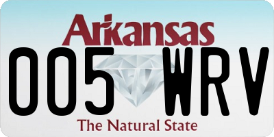 AR license plate 005WRV