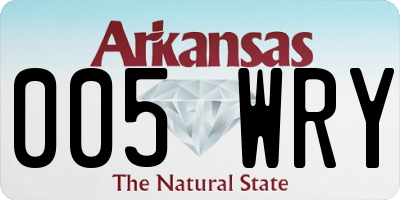 AR license plate 005WRY