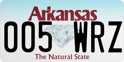 AR license plate 005WRZ