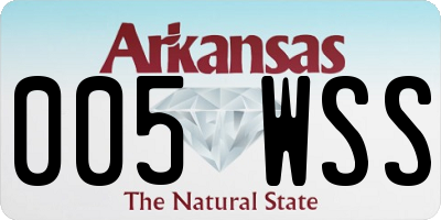 AR license plate 005WSS