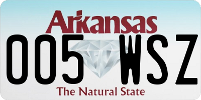 AR license plate 005WSZ