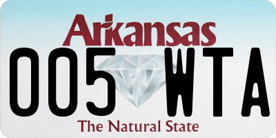 AR license plate 005WTA