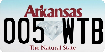 AR license plate 005WTB