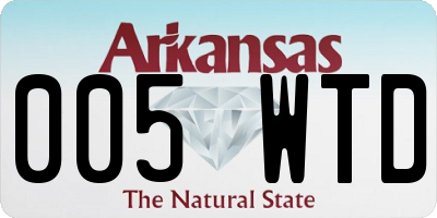 AR license plate 005WTD