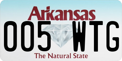 AR license plate 005WTG