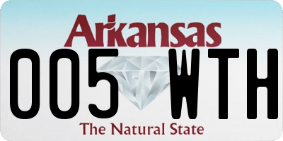 AR license plate 005WTH