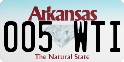 AR license plate 005WTI