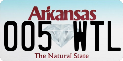 AR license plate 005WTL