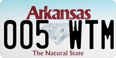 AR license plate 005WTM