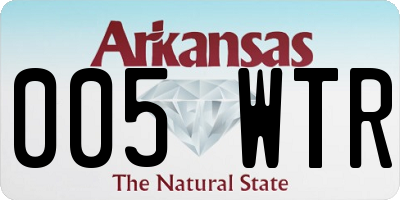 AR license plate 005WTR