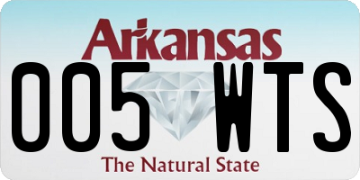 AR license plate 005WTS