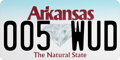AR license plate 005WUD