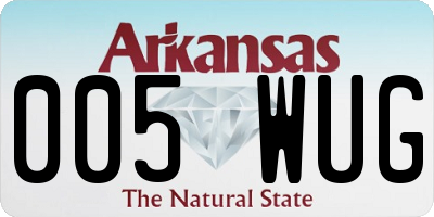 AR license plate 005WUG