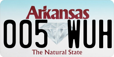 AR license plate 005WUH